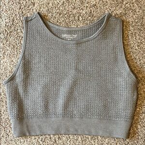 Caslon Gray Sleeveless Knit Crop Bra Top size S/M NWOT